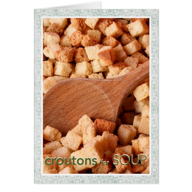 Cartão Crountons para Sopa (Frente)
