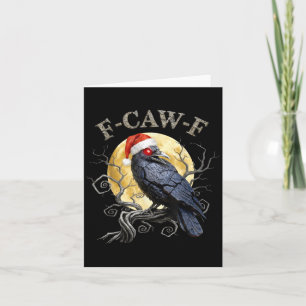 Cartão Crow F-caw-f Black Bird, Gótica Natal Sa