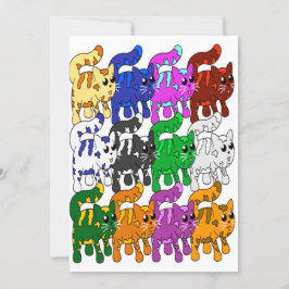 Cartão Crowd de Kitten, Padrão Xmas Bonito