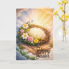 Cartão Crown of Thorns Vertical Folded Easter Card