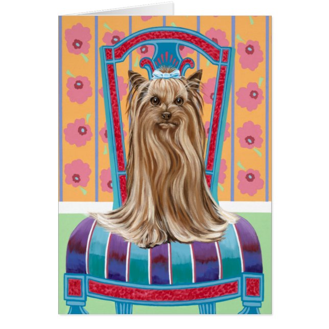 Cartão Crown Princess Yorkie (Frente)