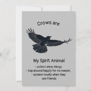 Cartão Crows Bird Spirit Humor Quote Totem 