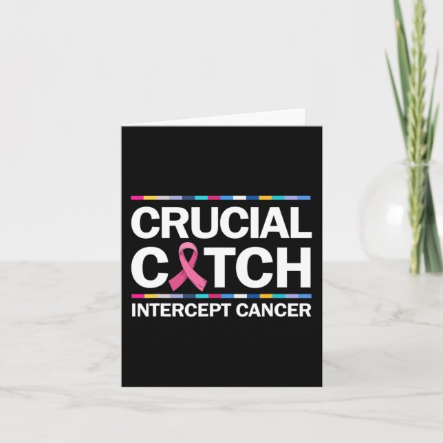 Cartão Crucial a Catar Intercept Cancer Breast Cancer Awa (Frente)