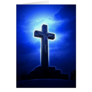 Cartão Crucificação dramática de Jesus