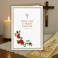 Crucifixo de Aniversário de Ordenação de Padre Cat