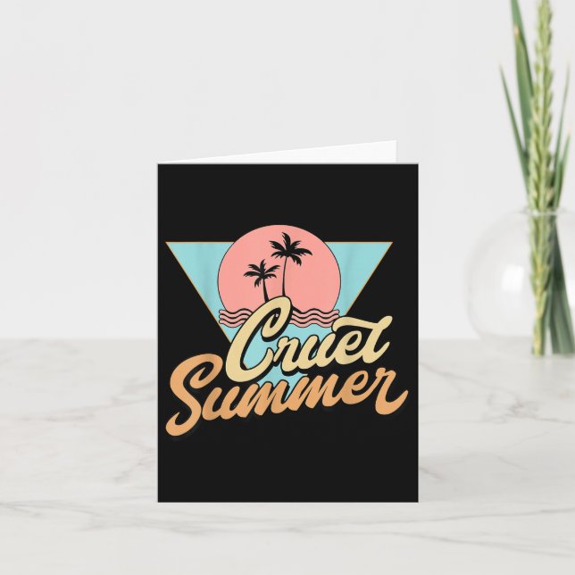 Cartão Cruel Summer Funny Cute Retro (Frente)