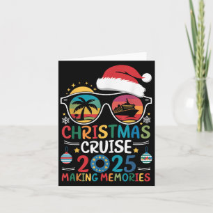 Cartão Cruise de Natal 2025 Homens Mulheres Crianças Cruz