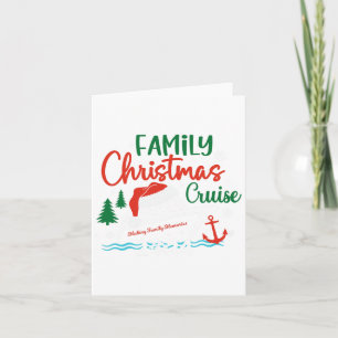 Cartão Cruise de Natal da Família 2024 Feliz Cruisemas Xm