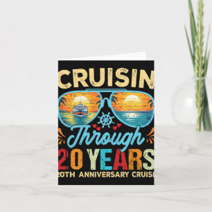 Cartão Cruisin Através de 20 Anos de Casamento de 20