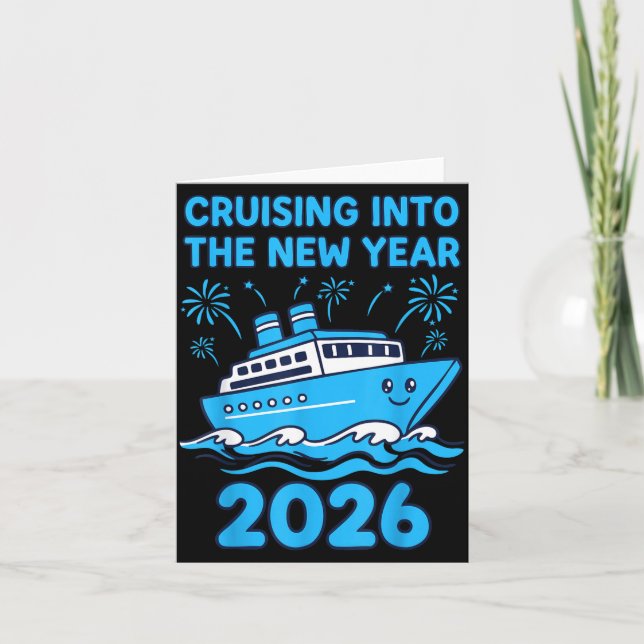 Cartão Cruising Celebração do Ano Novo 2026 (Frente)
