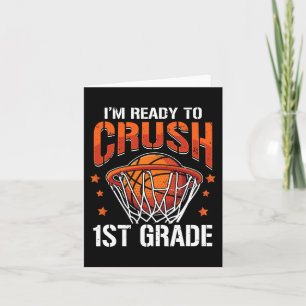 Cartão Crush 1rua de basquete de volta às crianças de men