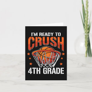 Cartão Crush 4º ano de basquete de volta às crianças da e