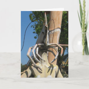 Cartão Crustacean AKA Lobster Head ... Inferno budista