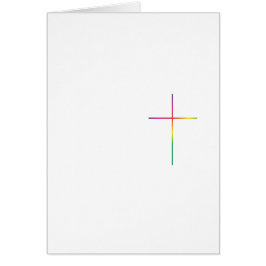 Cartão Cruz arco-íris