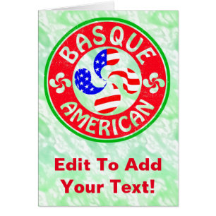 Cartão Cruz Basque de Euskara Lauburu do americano