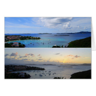 Cartão Cruz Bay Collage, Ruas. John, Ilhas Virgens Americ