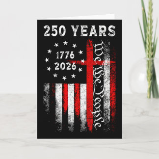 Cartão Cruz da Bandeira 250 Anos Fé e Liberdade 1776-2026