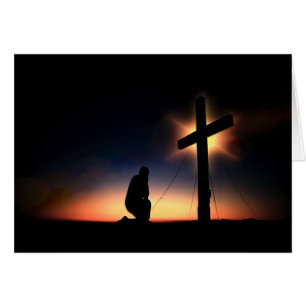 Cartão Cruz da crucificação do Jesus Cristo