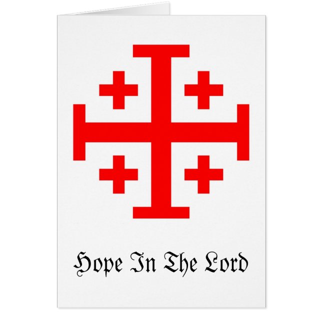 Cartão Cruz de Jerusalem (Frente)