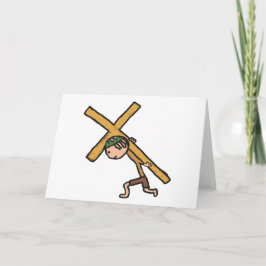 Cartão Cruz de Páscoa Crucifixo