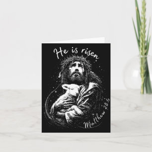 Cartão Cruz de Páscoa Jesus Ressuscitado Cristão Homens M