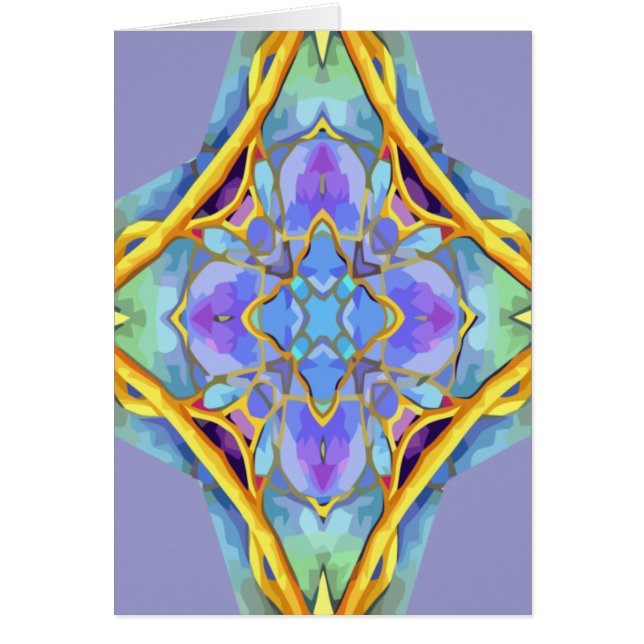 Cartão Cruz de Vidro Manchada, Cristã para Personalizar (Frente)