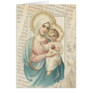 Cartão Cruz do vintage com texto e anjo Latin dos lírios