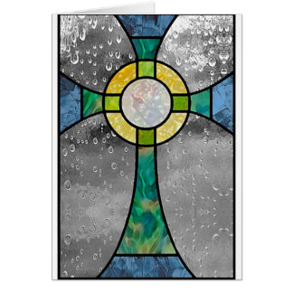 Cartão Cruz do vitral