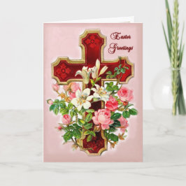 Cartão Cruz Floral