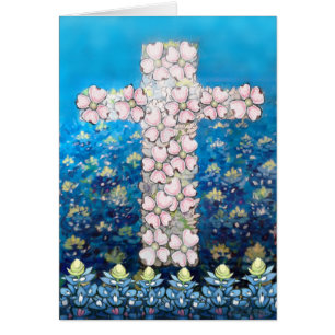 Cartão Cruz Floral