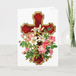 Cartão Cruz Floral