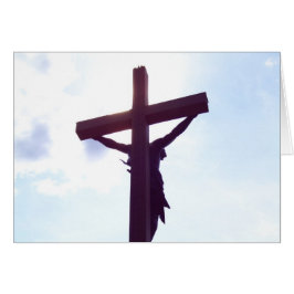 Cartão Cruz nas madeiras