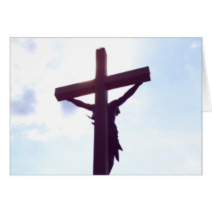 Cartão Cruz nas madeiras