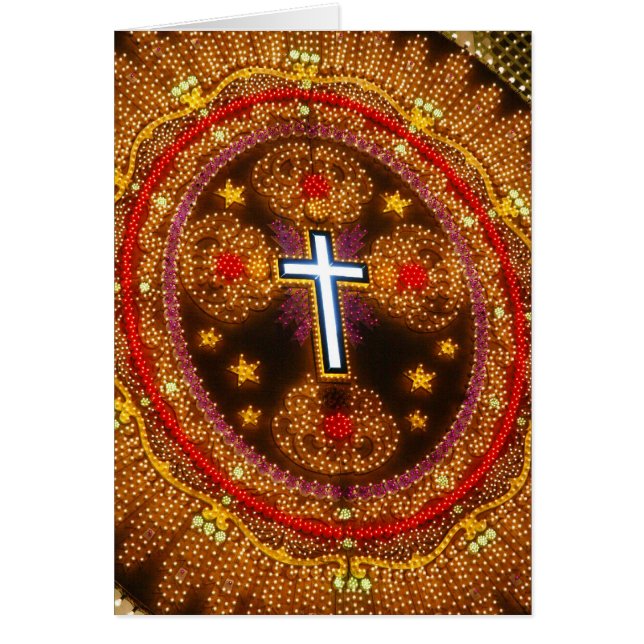 Cartão Cruzamento colorido de luzes (Frente)