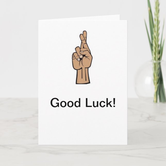 Cartão cruzando os dedos (Frente)