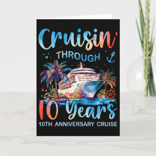 Cartão Cruzeiro de 10 anos de aniversário de 10 anos Crui