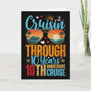 Cartão Cruzeiro de 10 Anos de Casamento Cruisin Através d