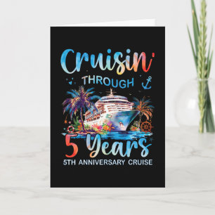Cartão Cruzeiro de 5º Aniversário Cruisin Through 5 Years
