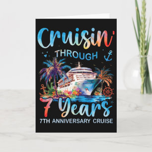 Cartão Cruzeiro de 7º Aniversário Cruisin Through 7 Years