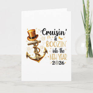 Cartão Cruzeiro de Ano Novo 2026 Nye Boozing Cruisin' Gru