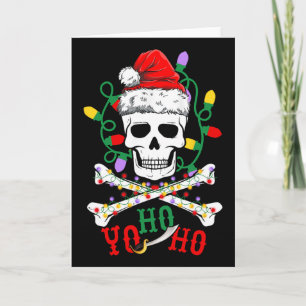 Cartão Cruzeiro de Barco Pirata Yo S Ho Xmas Caveira Osso