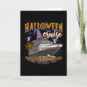 Cartão Cruzeiro de Halloween em Família Correspondência d