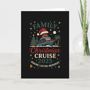 Cartão Cruzeiro de Natal da Família Divertido 2025 Viagem