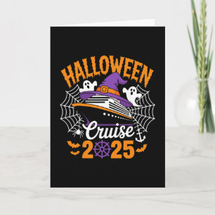Cartão Cruzeiro Retro de Halloween 2025 Família Combinand