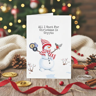 Cartão Crypto Christmas Snowman