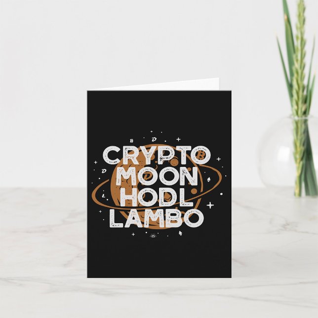 Cartão Crypto Lua HODL Lambo (Criador carregado)