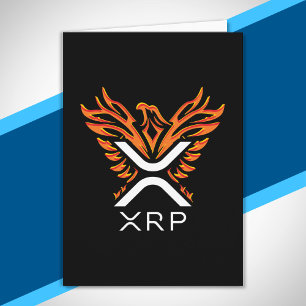 Cartão Cryptocurrency XRP Crypto Orange Ascensão Phoenix