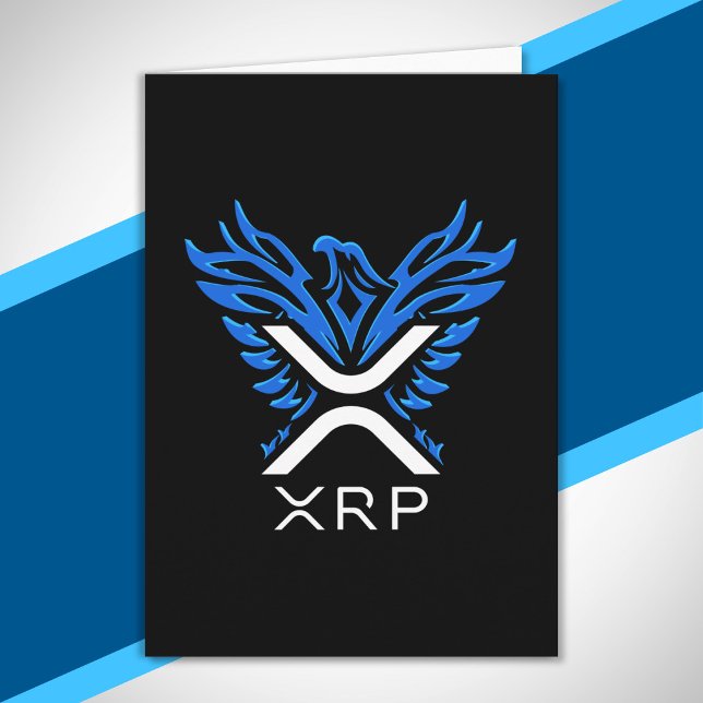 Cartão Cryptocurrency XRP Logotipo Crypto Blue Ascensão P (Criador carregado)