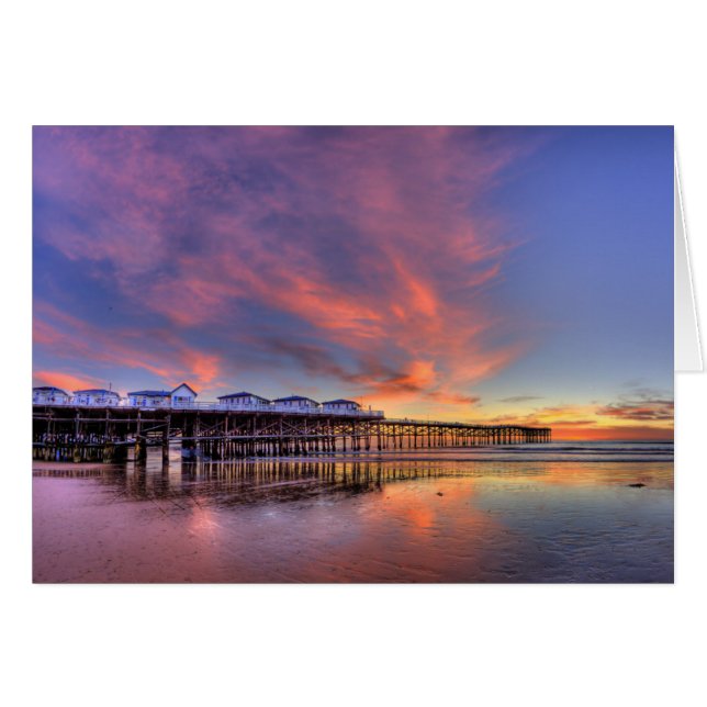 Cartão Crystal Pier Sunset (Frente Horizontal)
