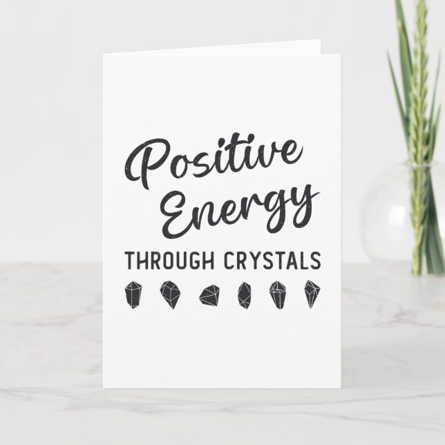 Cartão Crystal Positive Energy Through Crystals Healer (Frente)